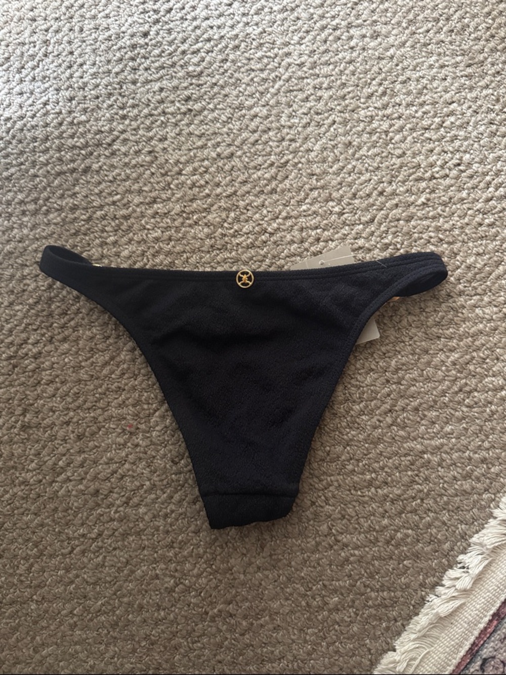 ViX Paulahermany Black Bikini Bottoms with gold hardware - Picture 2 of 2